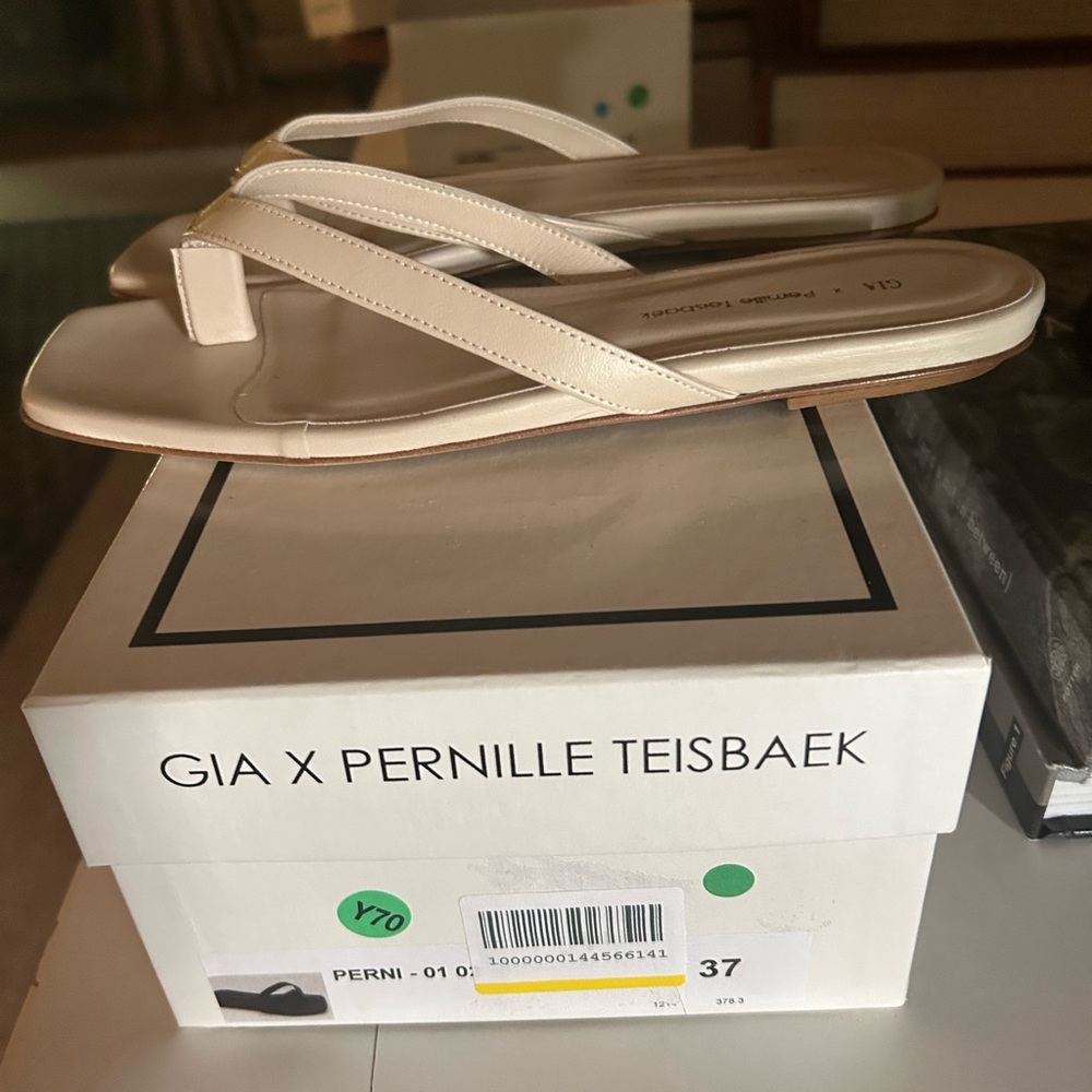 Gia x Pernille Teisbaek flip flop leather thong sandals